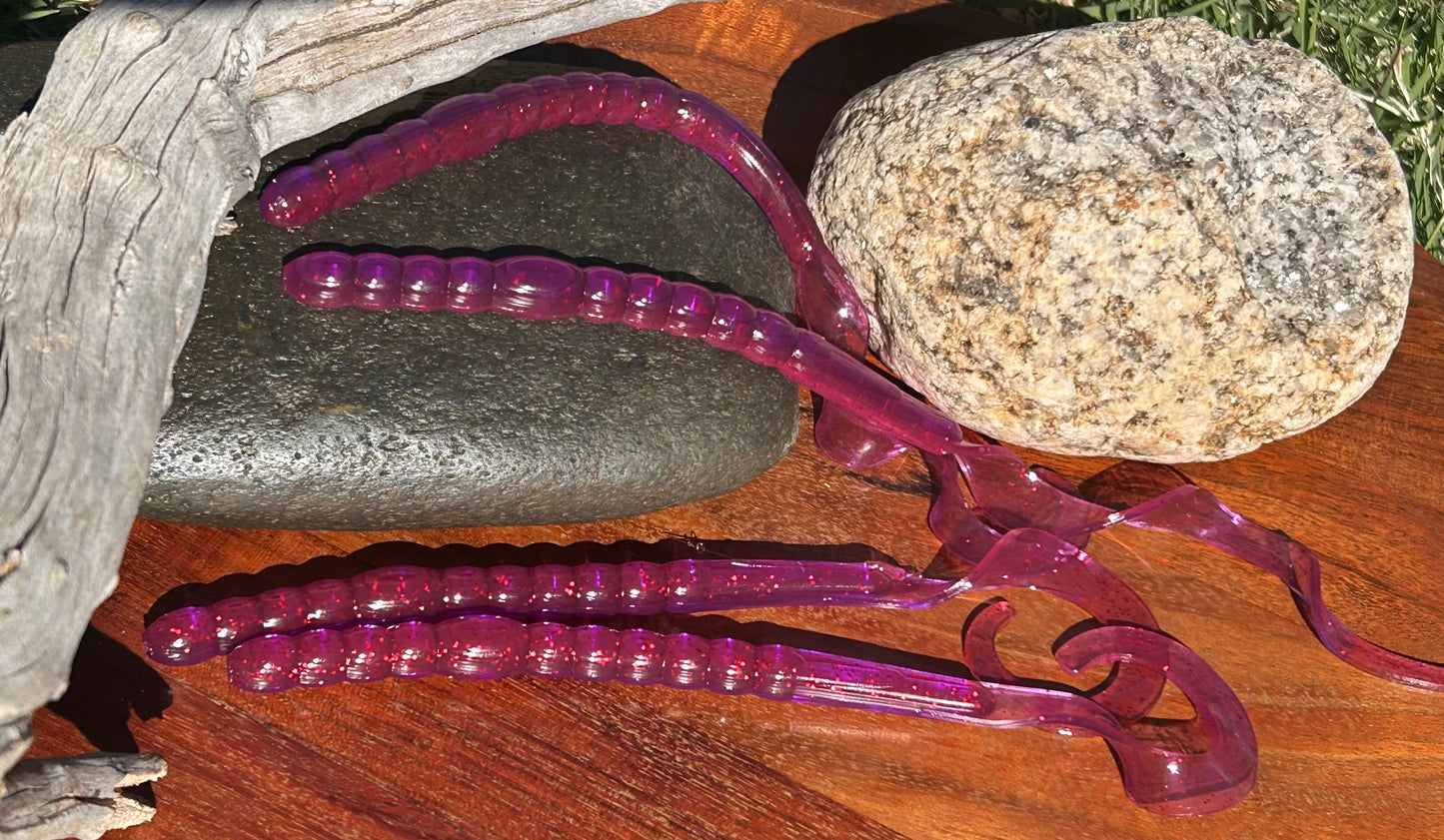 CT GO BIG Worms 10" ribbon tail   10ct