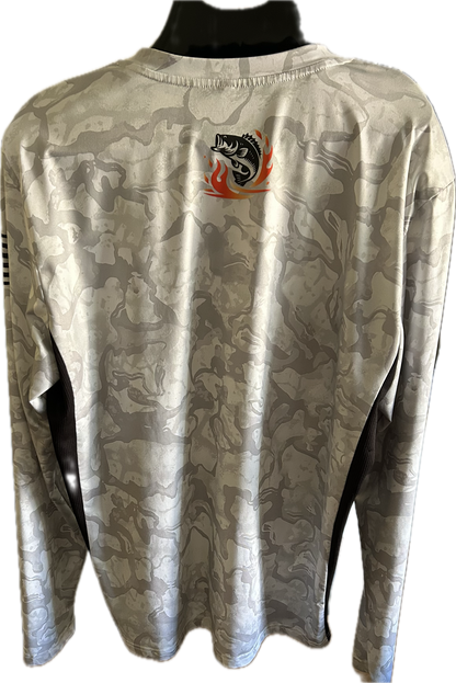 Scorch Grey/ White Jersey UPF 50+ UV Protection