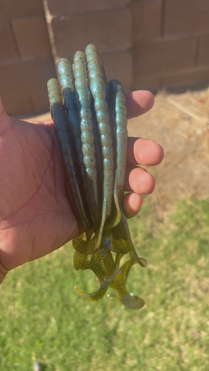 CT GO BIG Worms 10" ribbon tail   10ct